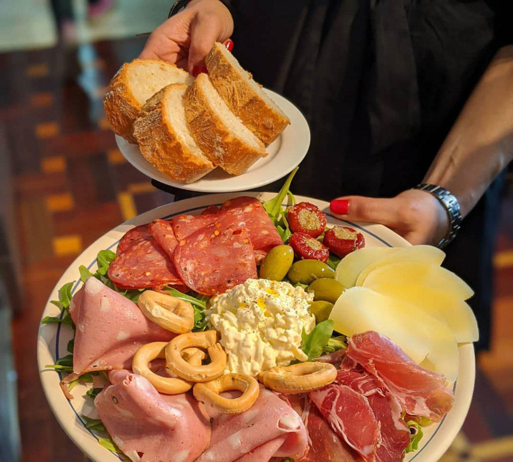 An antipasto plate available to order at i Pugliesi 